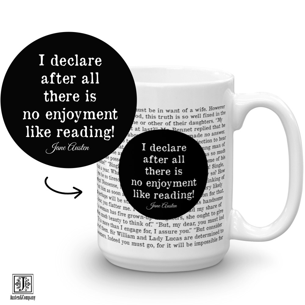 Jane Austen Mug Pride and Prejudice Gifts for Readers Book Quote Book Coffee Mug Gift for Book Lover Writer Gift Mug Book Nerd Gift Jane Austen Mug Pride and Prejudice Gifts for Readers Book Quote Book Coffee Mug Gift for Book Lover Writer Gift Mug Book Nerd Gift