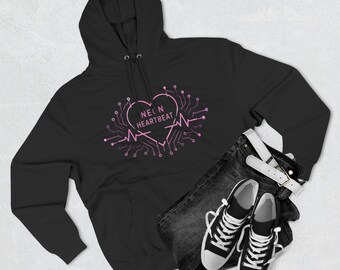 Neon Heartbeat Hoodie, Cyberpunk Circuit Heart Sweatshirt, Futuristic Tech Hoodie, Geeky Romantic Gift