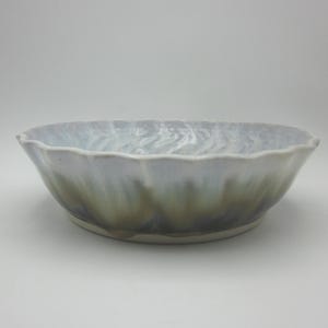 Handmade Ceramic Pie Dish (Large)- White/Yellow/Brown