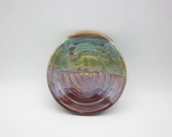 Reposacucharas de cerámica hecha a mano- Púrpura/Verde/Azul/Marrón