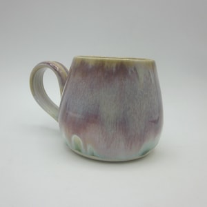 Handmade Ceramic Wine Mug- Pink/Purple/White/Green