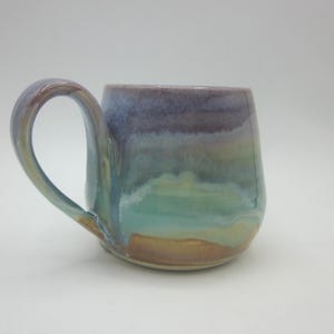 Handmade Ceramic Wine Mug- Purple/Blue/Green/Brown