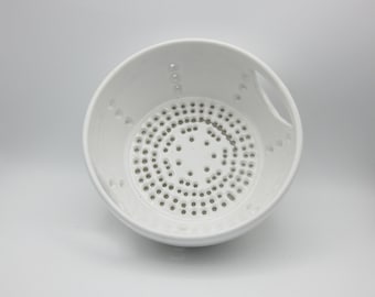 Handmade Ceramic Colander- White *IMPERFECT*