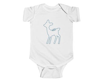 Romper met hertenprint | Minimale Woodland Fawn-romper voor baby's