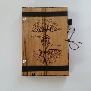 Tree of life 6 x 9 scrap book of shadows witch journal spells moon