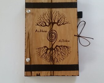 Tree of life 6 x 9 scrap book of shadows witch journal spells moon