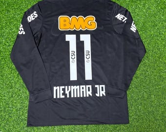 Neymar Jr Santos 2009 Debut Long Sleeve Football Jersey