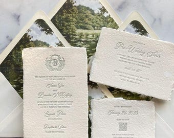 Semi-Custom_Handmade Paper Letterpress Invitations_Deposit
