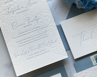 Semi-Custom_Dusty Blue Letterpress Wedding Invitations_Deposit