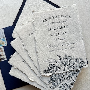 Semi-Custom_Handmade Paper Save the Dates_Deposit