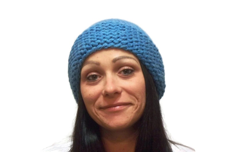 Warm Winter Beanie Hat Sky Blue
