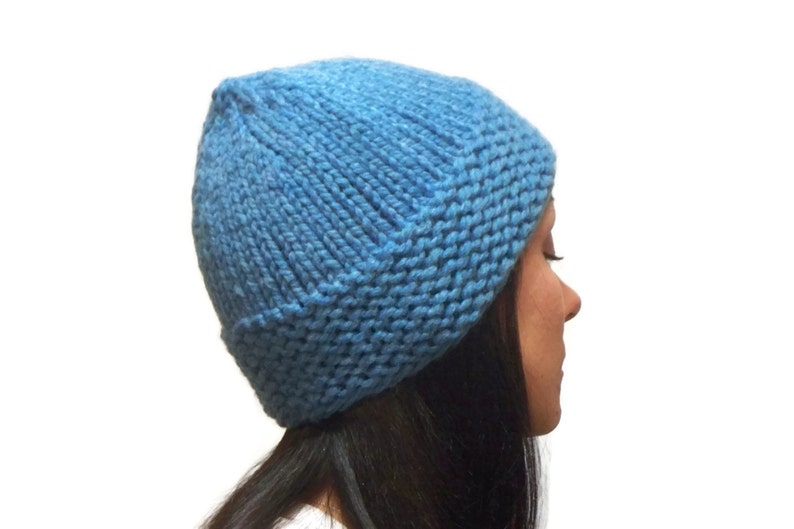 Warm Winter Beanie Hat Sky Blue