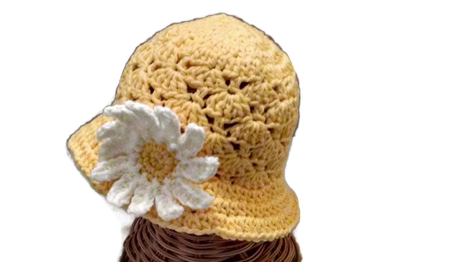 Yellow Floral Floppy Sun Hat main image 1