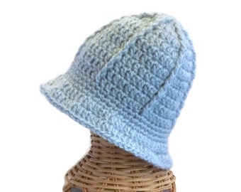 Light Blue Baby Hat, Baby Boy, Warm Hat, Size 3 to 12 Months