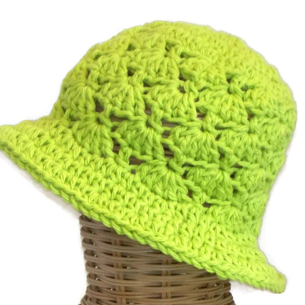 Baby Girl Floppy Sun Hat, Infant Hat, Lime Green