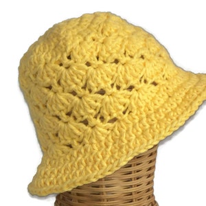Baby Girl Floppy Sun Hat, Infant Hat, Yellow