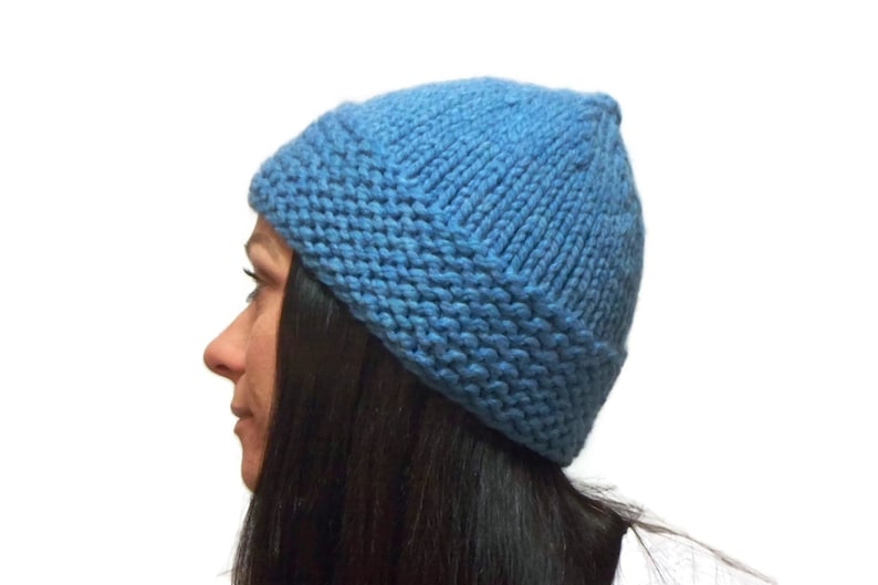 Warm Winter Beanie Hat Sky Blue