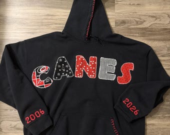 Hand Embroidered Carolina Hurricanes Sweatshirt