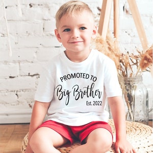 Promoted to Big Brother Shirt: New Baby Announcement Outfit