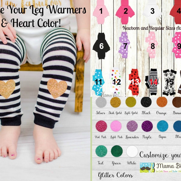 Baby Leg Warmers Girl, Baby Girl Clothing, Newborn or Toddler Leg Warmers, Baby Leggings LegWarmers Socks Hearts - Customize Your Own