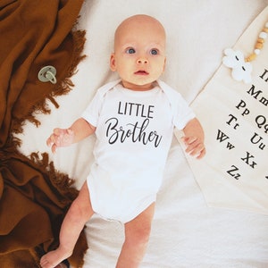 Little Brother Bodysuit: Newborn Outfit, Sibling Reveal Shirt