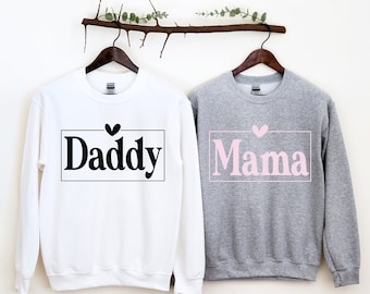 Family Shirts For Mom and Dad Big Little Shirts Brother and Sister, Mom Sweatshirt Perfect Mothers Day or Fathers Day Gift For New Parents