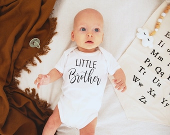 Little Brother Bodysuit: Newborn Outfit, Sibling Reveal Shirt