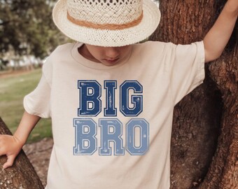 Big Brother Little Brother Shirt | Retro Distressed Blue | Sibling Announcement Tee| Big Sis Lil Sis Baby Toddler Youth Sizes