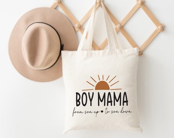 Bolsa de tela para mamá de niño: lona de algodón reciclado, regalo para mamá de niño