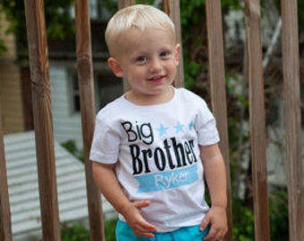 Big Brother Shirt, Family Shirt, Brother Announcement Shirt, New Baby Announcement Outfit, Little Brother- SHIRT ONLY