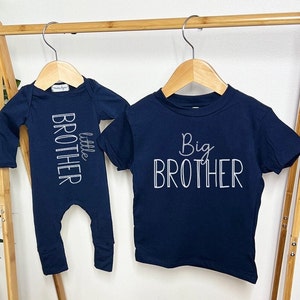 Big Brother Shirt or Little Brother, Sibling Shirts, Sweatshirt, Tee Shirt or Romper, Little Brother Coming Home Outfit, Baby Announcement