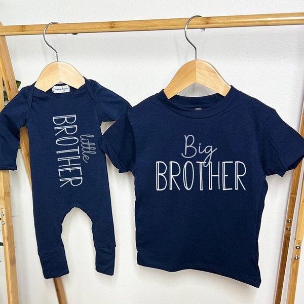 Big Brother Shirt or Little Brother, Sibling Shirts, Sweatshirt, Tee Shirt or Romper, Little Brother Coming Home Outfit, Baby Announcement