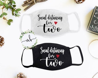 Social Distancing for Two Pregnancy Face Mask, Pregnancy Announcement, Mom to Be Gift, Face Mask Reusable, Quarantine Pregnancy Face Mask