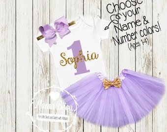 Camiseta personalizada para niña: colores personalizados, del 1.º al 4.º cumpleaños