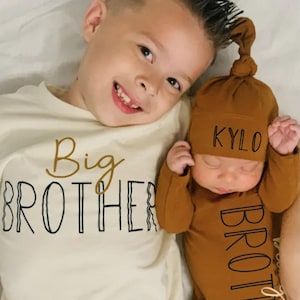Big Brother Shirt: Sibling Matching Outfit, Baby Coming Home Romper