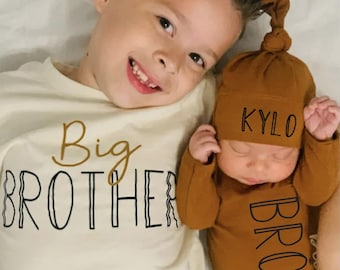 Big Brother Shirt: Sibling Matching Outfit, Baby Coming Home Romper