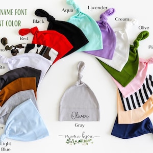 Personalized Newborn Knotted Beanie: Customizable Baby Hat
