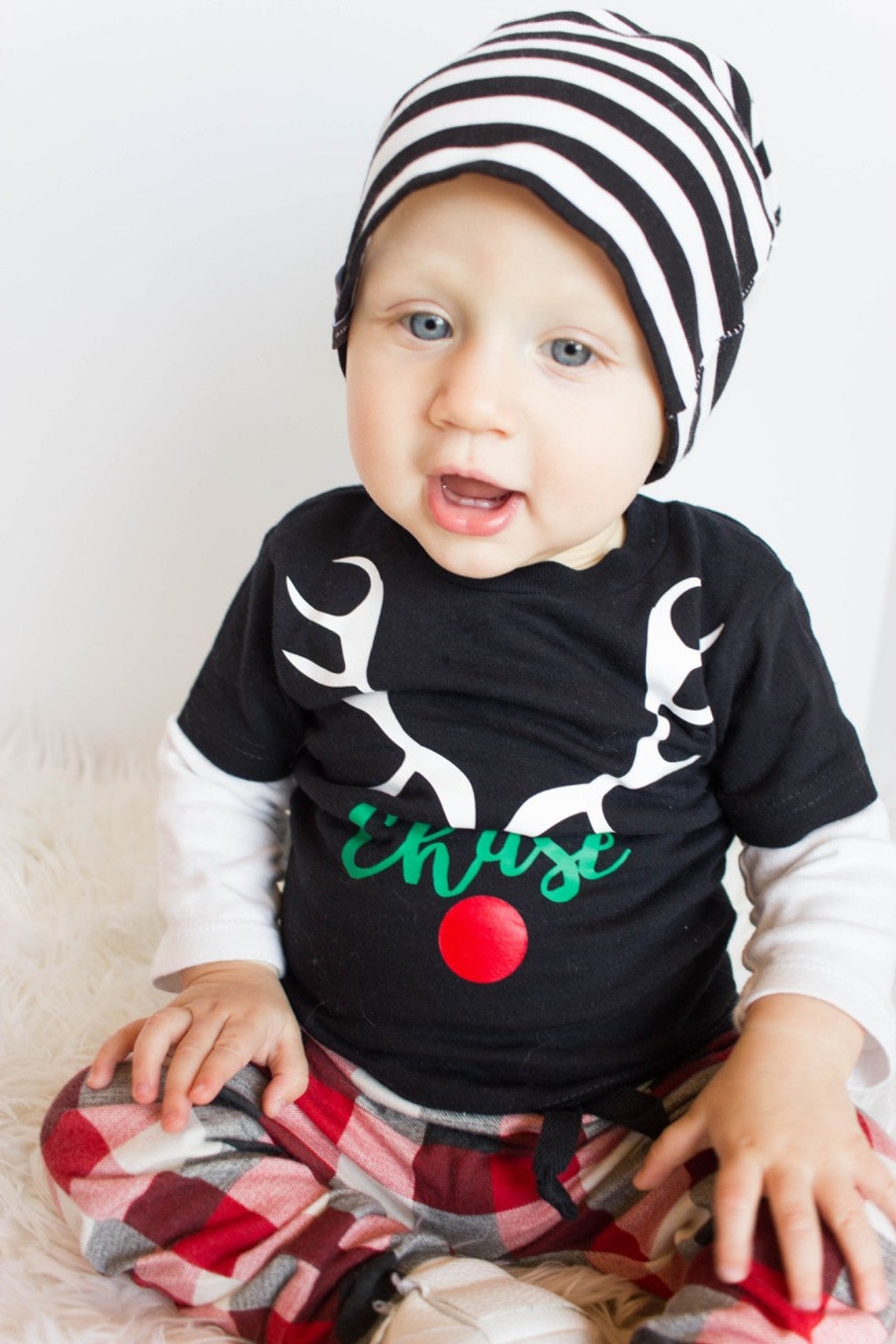 Christmas Baby Boy Outfit Personalized Boy Christmas Clothes Etsy