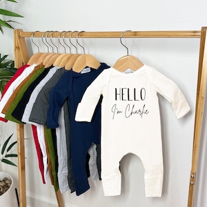 Personalized Newborn Romper Set: Cotton Baby Coming Home Outfit