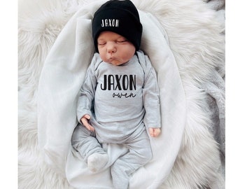 Newborn Boy Coming Home Outfit, Boy Going Home Outfit, Baby Boy Take Home Romper Outfit, Newborn Boy Outfit, Hospital Set Newborn, Baby Gift