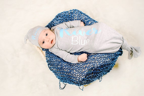 knotted baby gown boy
