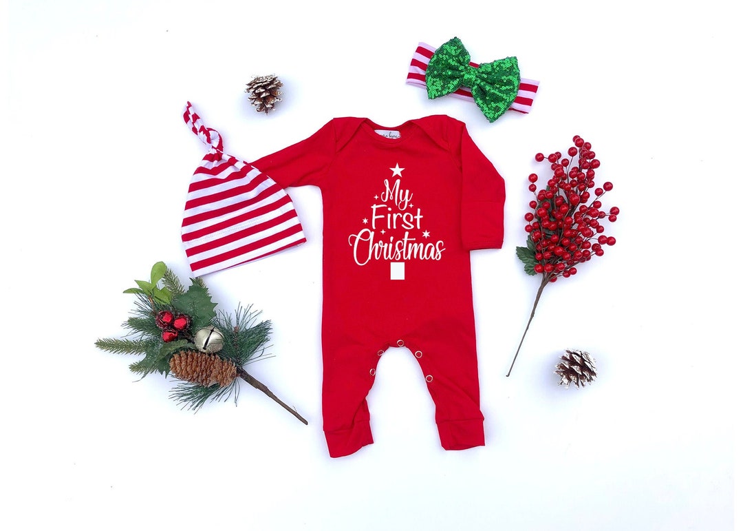 Baby Christmas Outfit My First Christmas Newborn Baby Coming Etsy