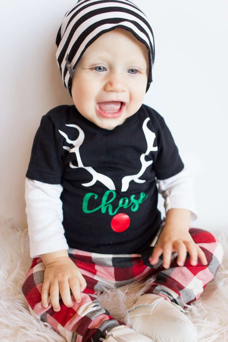 Christmas Baby Boy Outfit Personalized Boy Christmas Clothes Etsy