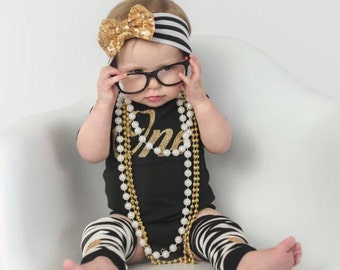 First Birthday Girl Outfit, 1st Birthday Clothes, Smash Cake Girl Outfit, 1st Birthday Girl Clothing, Black Gold Birthday Girl, Leg Warmers