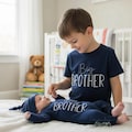 Big Little Brother Sister Sibling Shirts, Mom Dad Family, Newborn Coming Home Outfit, On Sweatshirt, Tee Shirt, Romper or Knotted Gown