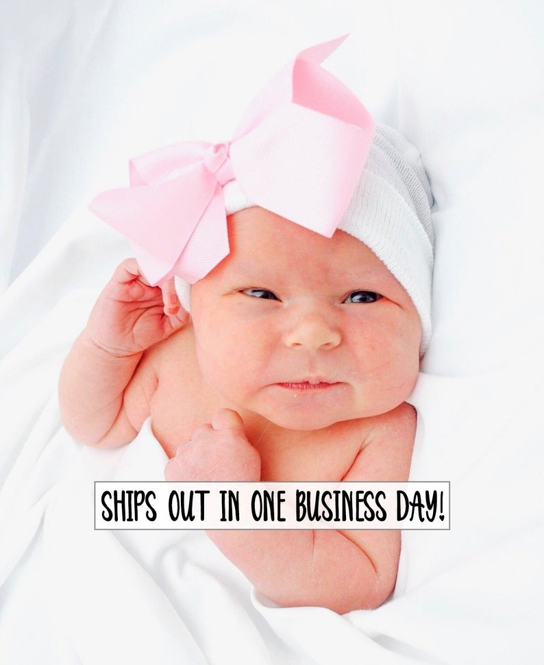 Newborn Girl Hat Newborn Hat With Bow Hospital Hat With Bow Etsy
