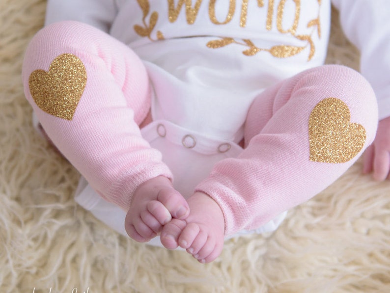 Newborn Girl Personalized Baby Girl Coming Home Outfit Baby Shower Gift Baby Girl Clothes Hello World Newborn Girl Outfit Clothing Baby Gift image 3