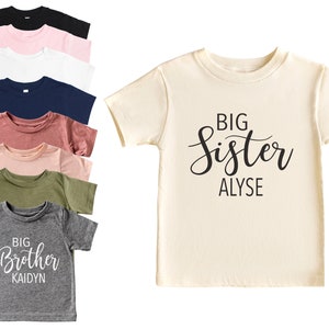 Family Shirts, Personalized Big Little Brother or Sister, Tee Shirts or Bodysuits, Sibling Shirts, Matching Shirts, Baby Announcement Shirts