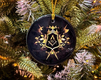 Vrijmetselaars-schild & Buckler kerstornament