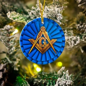 Masonic Blue Ribbon Weihnachtsschmuck